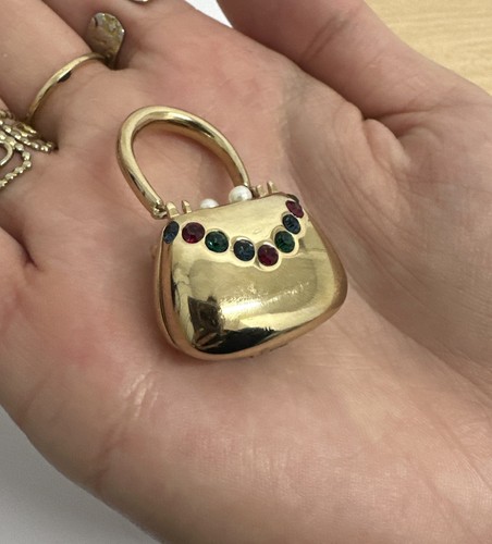 Broche mini sac main - broche,