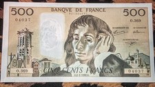 Billet 500 Francs Pascal 2/1/1992 