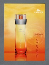 Carte Publicitaire format carte postale + patch  - Lacoste recto verso