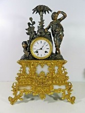 Pendule orientaliste AU PALMIER style Restauration JAPY balancier à fil 1850