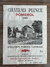 Étiquette Château Plince 1985 - Pomerol - 75 cl