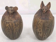 2 petites jarre vase canope