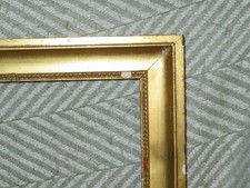 CADRE BOIS DORE FEUILLE D'OR