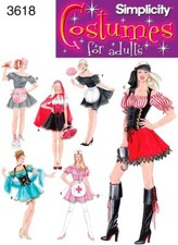 3618 PATRON SIMPLICITY COSTUME SEXY PIRATE SALOON SERVANTE ETC DU 34 a 48