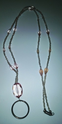Pink white beaded - pink/white,