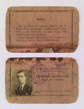 RARE CERTIFICAT DE CAPACITE