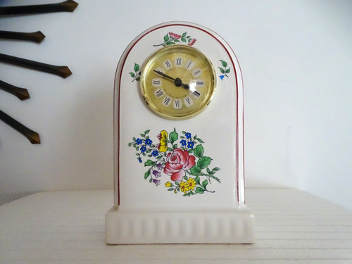 Pendule pendulette faience - pendule,