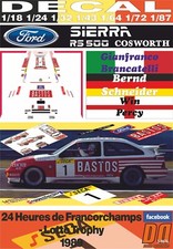 DECAL FORD SIERRA RS 500 G.BRANCATELLI B. SCHNEIDER W.PERCY 24 H. SPA 1989 (02)