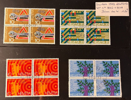 Timbres suisse 1972 obliteres - 1972,