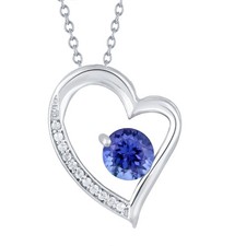 Real Round Tanzanite & White