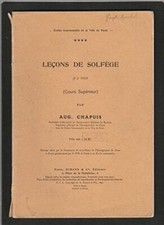 Leçons de Solfège a 2 voix (Cours supérieur) [Broché] Auguste chapuis
