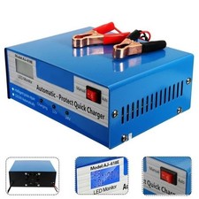 Chargeur Batterie Auto 12V/24V 10A Intelligent LCD Automatique Voiture Moto RV