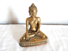 ANCIENNE SCULPTURE Statue en BRONZE BOUDDHA Assis