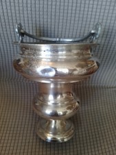 ANCIEN SCEAU A EAU BENITE/BENITIER/H.18 cm/argenté/XIXème/USURES/INTERIEUR PEINT