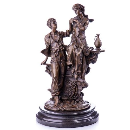 Statue bronze des amants - statue,