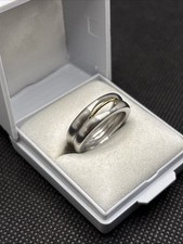 Bague En Acier Et Or 18k 750