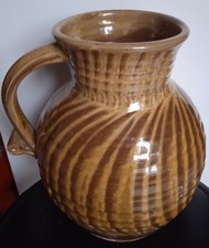 Ancien beau et imposant pichet / cruche terre cuite vernissée Poterie   C67