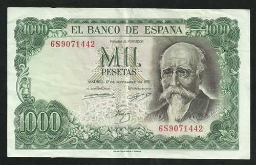 Espagne 1000 pesetas 1971 - 1000,