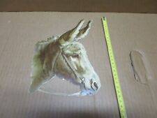 TETE D'ANE BAUDET MULET ancien grand chromo découpis gaufré