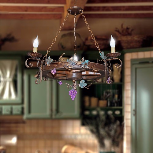 Lustre roue wagon rustique - roue, de