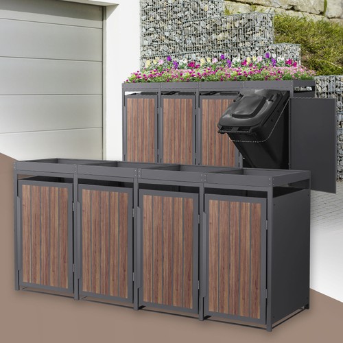 Abri pour 4 poubelles - pour,