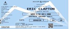 Billet à Vendre Concert Eric Clapton 