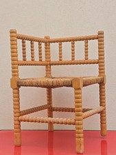 Fauteuil  bas d'angle bois clair style Dudouyt Art Deco Coin du feu