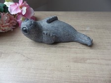 Gros Phoque, Lion de Mer, Otarie en Pierre de Savon Sculpté Main