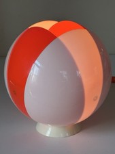 Lampe Boule Plastique Orange Design Vintage Années 70 Space Age