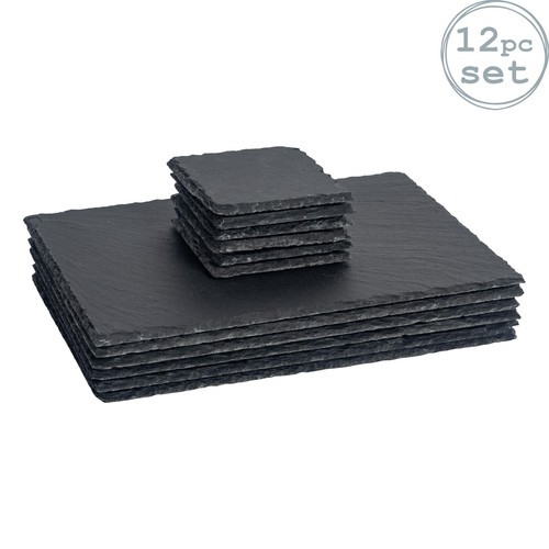 Piece place slate napperons - 12,