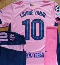 Kit taille 12 ans  Maillot Short Chaussettes Barcelone Lamine Yamal  + patch 