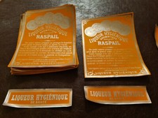 LOT DE 3 ETIQUETTES ANCIENNES DE FLACON A PHARMACIE. LIQUEUR HYGIENIQUE