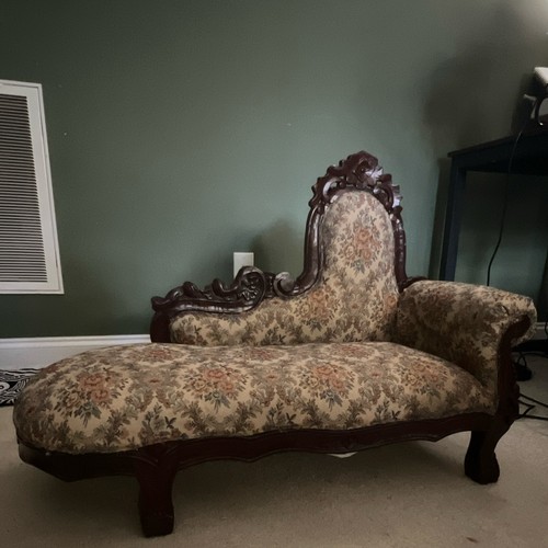Floral upholstered chaise - floral,