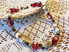 Collier ancien perles verre