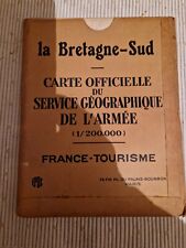 Ancienne Carte officielle  service géographique de l’armée LA BRETAGNE SUD