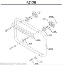 Cadre Brut Pour Valises Latérales Monokey Cam Side Trekker Outback GIVI PL01CAM