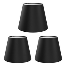 3x Abat-jour lin textile tissu