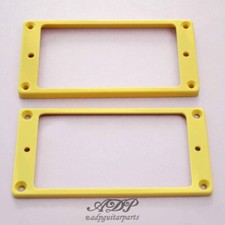 2 Contours Humbucker Cream Flat Top Bottom 5+2mm Pickup Mounting Rings SET MR-5C