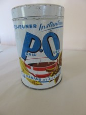 Boîte ancienne tôle litho Déjeuner Cacao et Banane Paris Ouest