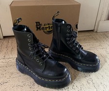 Bottines Plateformes Dr Martens AirWair noires Jadon cuir smooth