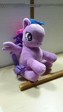 Peluche PONEY,  My Little PONY Sac à goûter ou à doudou  mauve 25cm