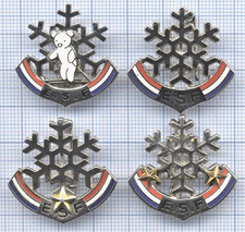 4 Broches médailles ESF ECOLE