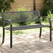 Banc de jardin 119 cm noir