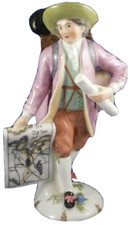 Augarten Wien Porcelaine Carte Street Vendeur Figurine Porzellan Figur Vienna