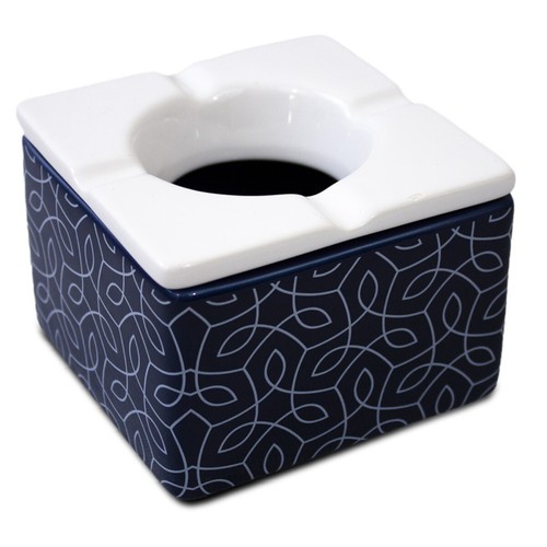 Cendrier bleu foncé type