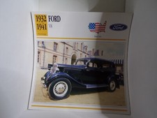 FICHE carte CARD voiture car