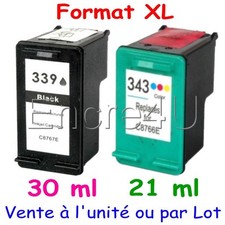 Cartouches d'encre compatibles modèle HP 339 XL et HP 343 XL ( Couleurs / Noir )