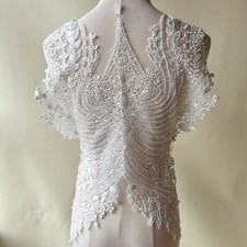 Robe De Mariée En Dentelle Avec Appliqué Vintage Brodé De Perles Et Fleurs
