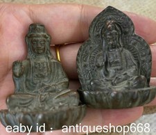 1,6 "Old Chinese bronze Feng Shui Kwan - Yin Guan Yin Goddess statue