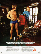 publicité Advertising 1023  1972   slip homme JIL  sous vetements   kilt